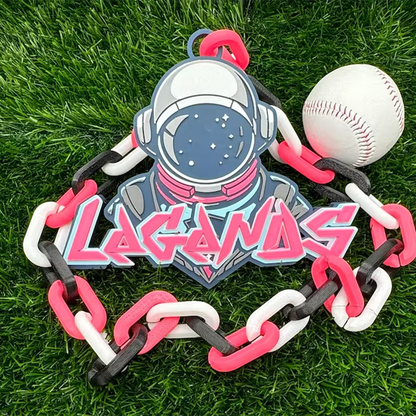 Custom Sports Turnover Chain, Oversized Medallion, Team mascot, Custom Colors