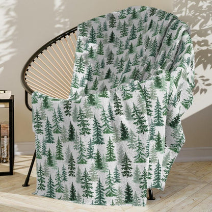 Personalized Christmas Trees Blanket Custom Name Blanket