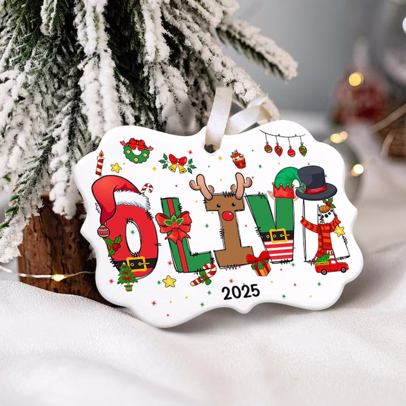 BULK DISCOUNT Custom Name Ornament for Kids