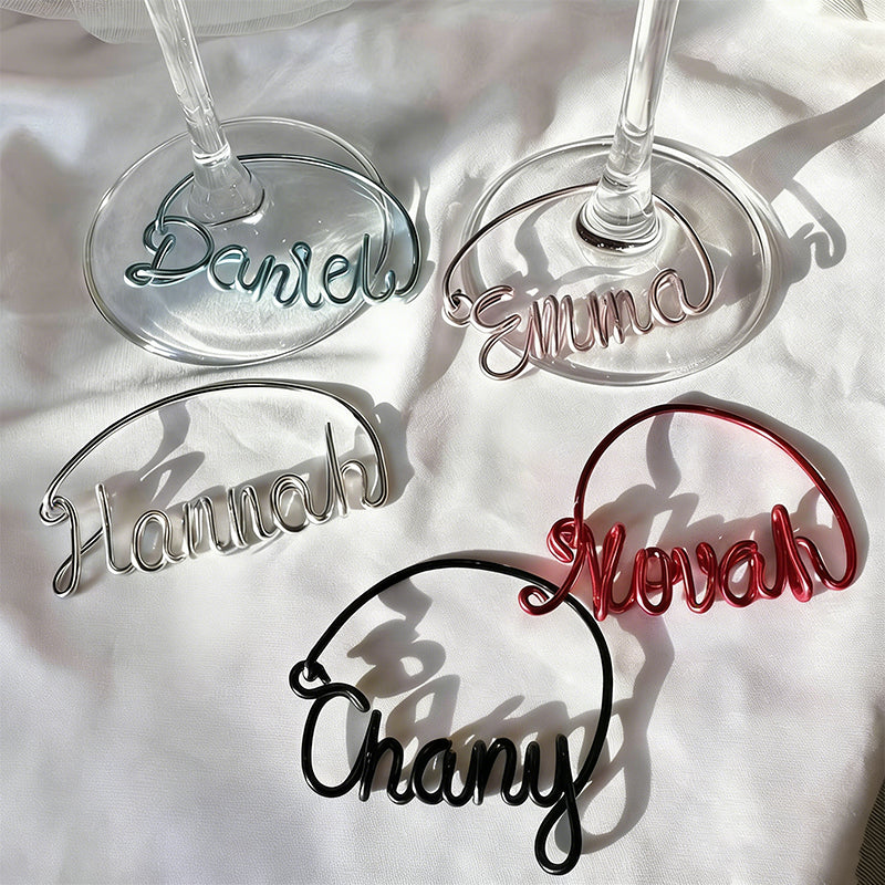 Personalized Name Charms, Wine Glass Charms