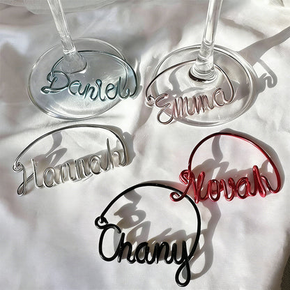 Personalized Name Charms, Wine Glass Charms