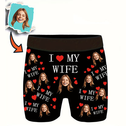 Customized Boxers with Images, Personalized Face Photo Boxers