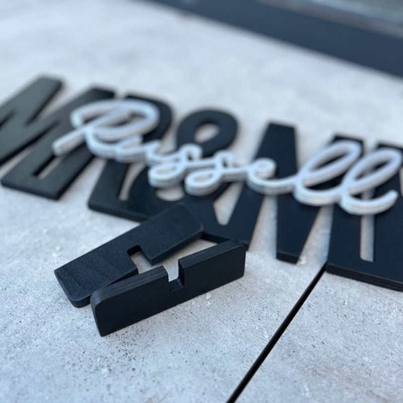 Wedding Table Custom Name Sign, Mr & Mrs Name Sign