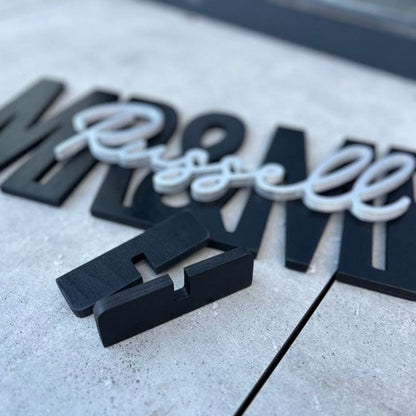 Wedding Table Custom Name Sign, Mr & Mrs Name Sign