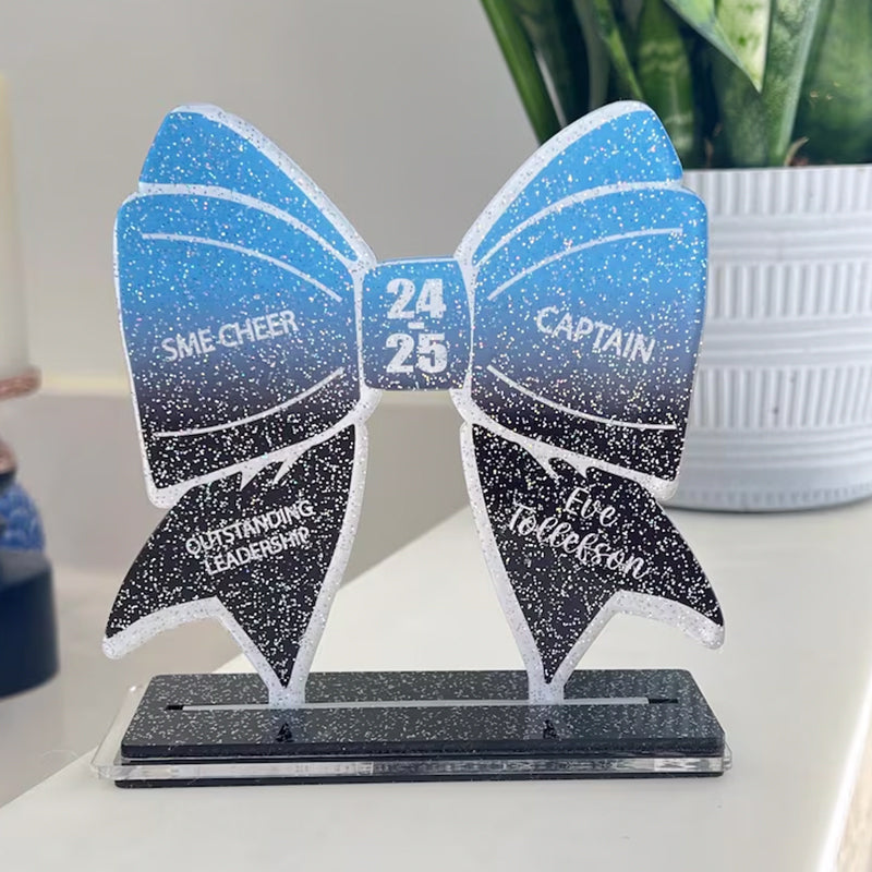 Cheerleader Bow Award, Trophy, Recognition Gift
