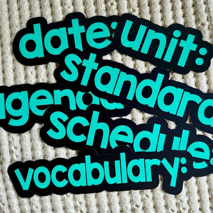 White Board Custom Magnetic Labels