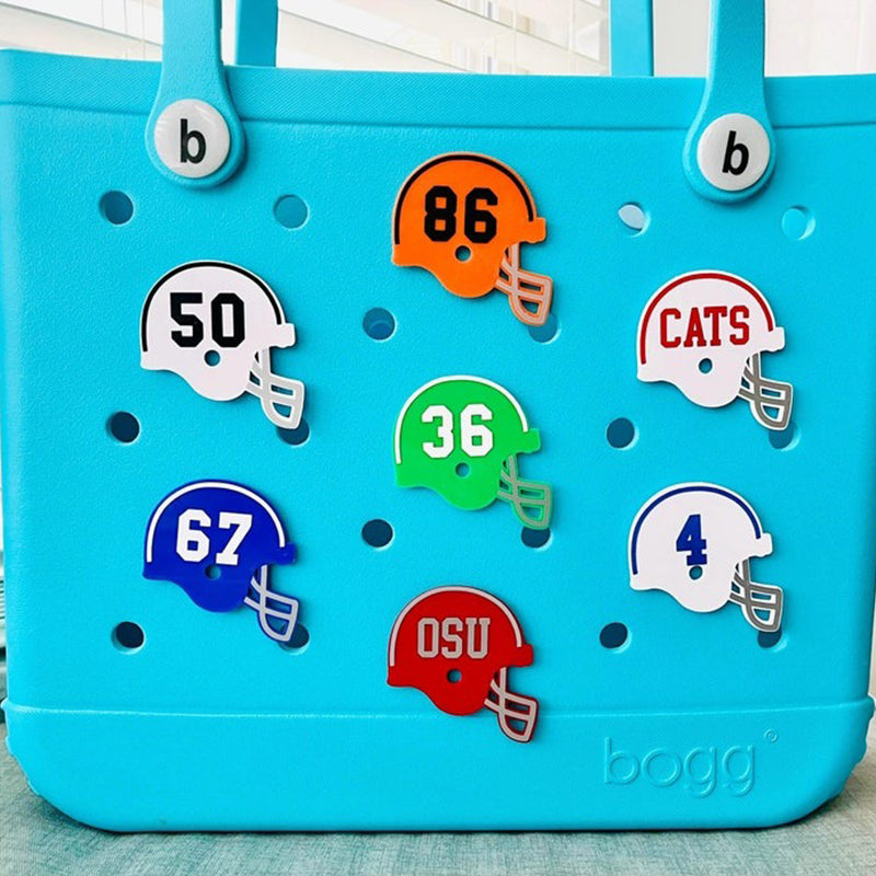 Custom Football Charm, Personalized Sports Accessories For Bogg, High School Sports