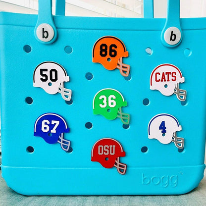 Custom Football Charm, Personalized Sports Accessories For Bogg, High School Sports