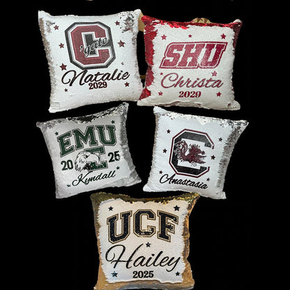 Personalized College logo pillow, University pillow college bed party pillow Graduation Gift