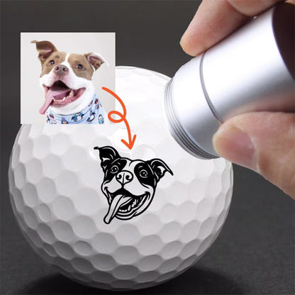 Pet Golf Ball Stamp, Photo Golf Stamp, Custom Ball Marker