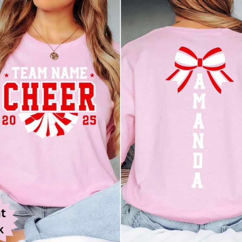 Personalized Cheerleader Mom T-shirt with name
