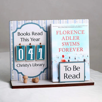 Personalized Book Holder - Book Tracker, Books Read This Year Counter