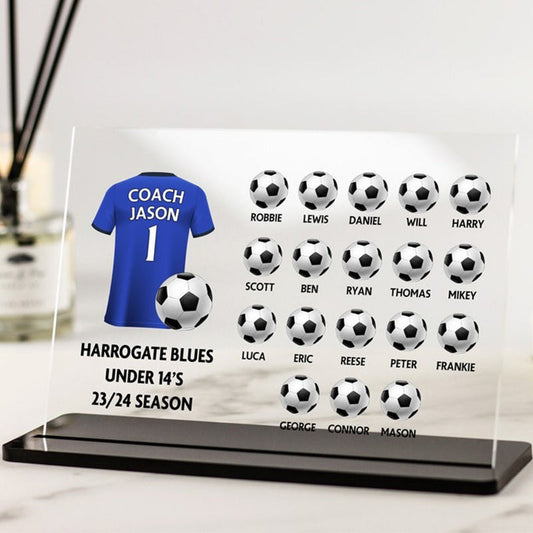 Personalised Football Coach Gift, Thank you Gift from Team, Coach Appreciation Gift