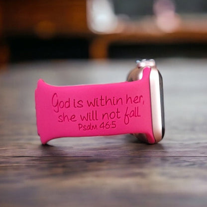 Psalms 46:5 Engrave Watch Bands, Series 1-7 +SE 38MM 40MM 41MM 42MM 44MM 45MM 49MM Scripture Watchband