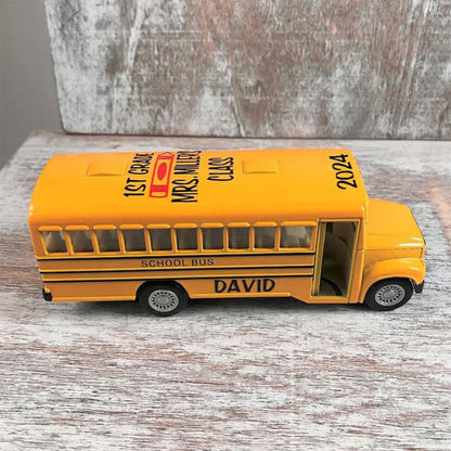Personalized Alloy School Bus, Back To School Gifts for Kids