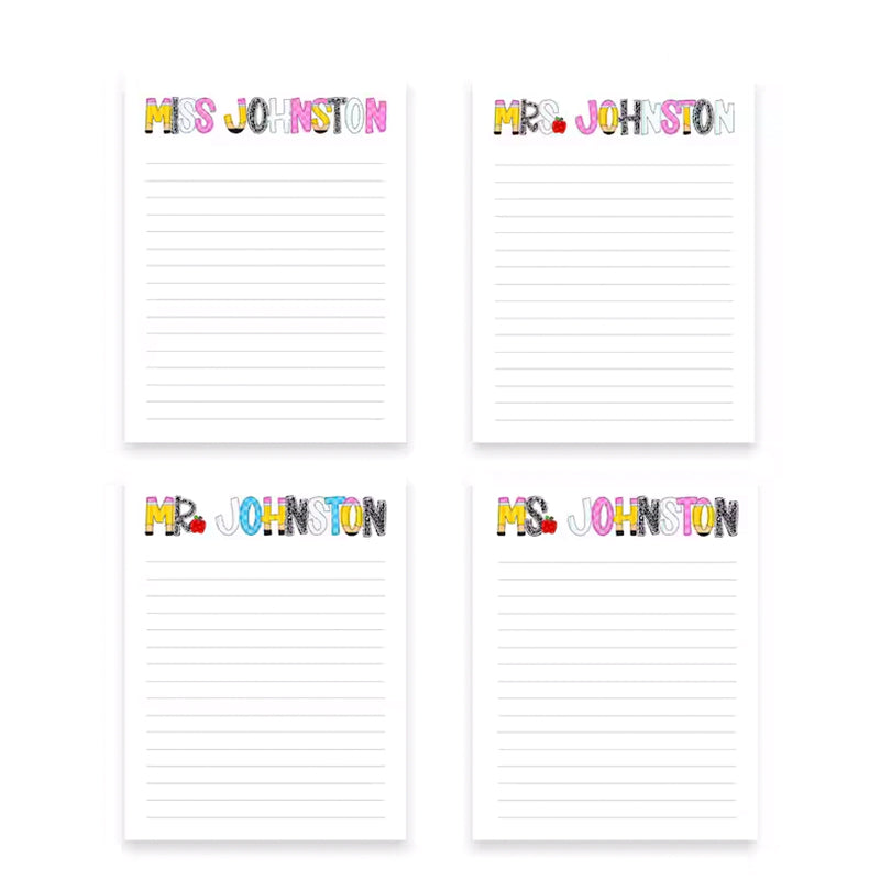 Personalized Teacher Notepad | Gifts for Teacher