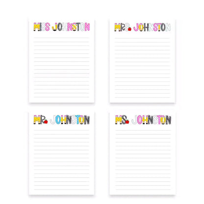 Personalized Teacher Notepad | Gifts for Teacher