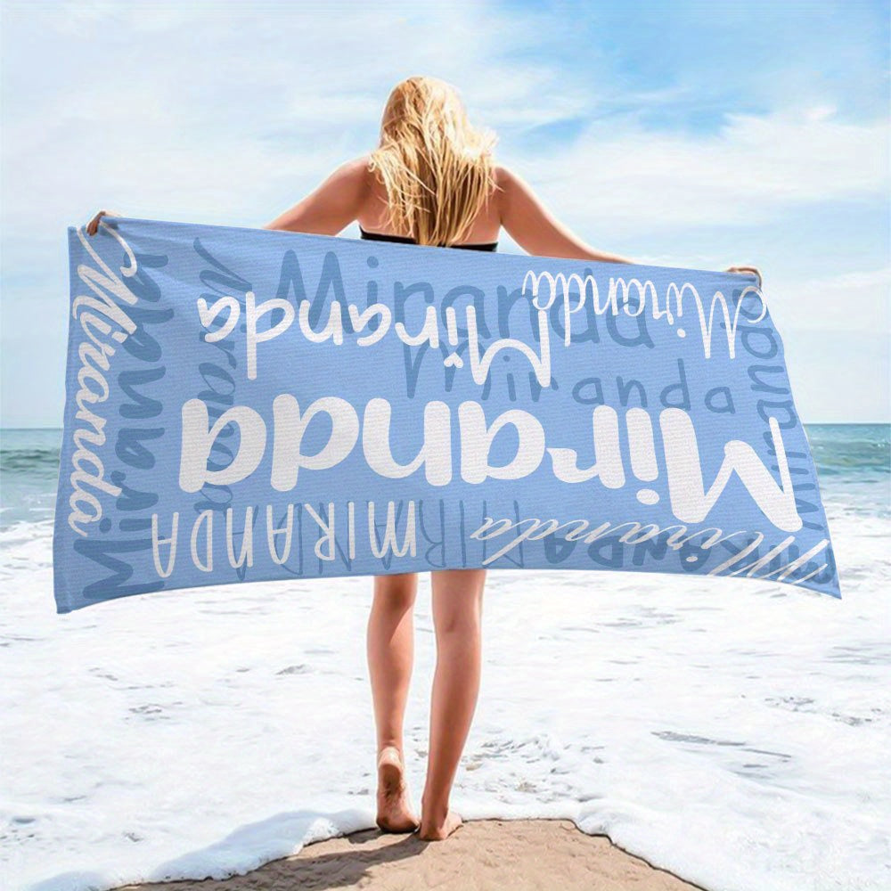 Custom Name Beach Towel - Personalized