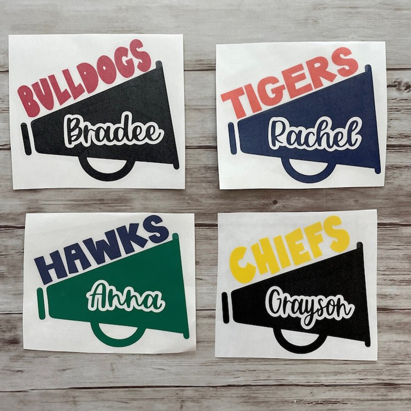 Personalized Baseball Softball Soccer Football Cheer Number Sticker