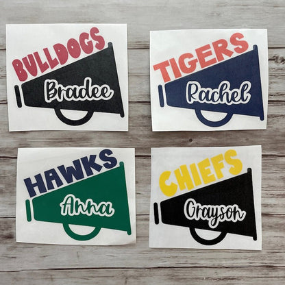 Personalized Baseball Softball Soccer Football Cheer Number Sticker