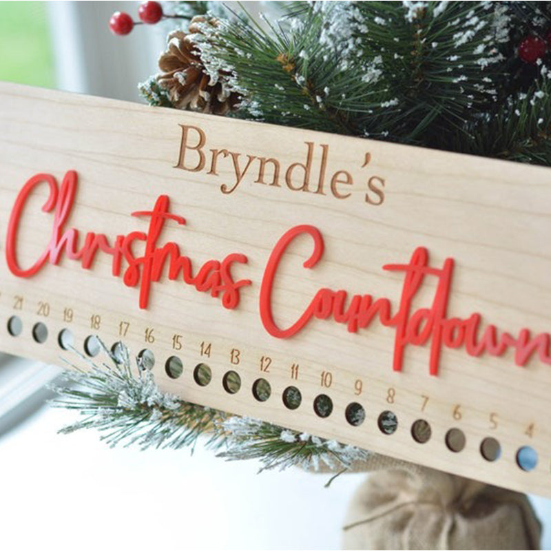 Candy Cane Christmas Countdown Personalized Christmas Advent Calendar for Kids