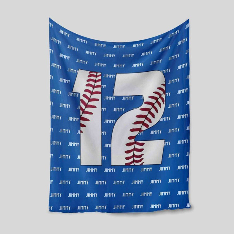 Personalized Baseball Blanket, Baseball Blanket, Custom Baseball Gift, Gift For Baseball Player, Sport Gift