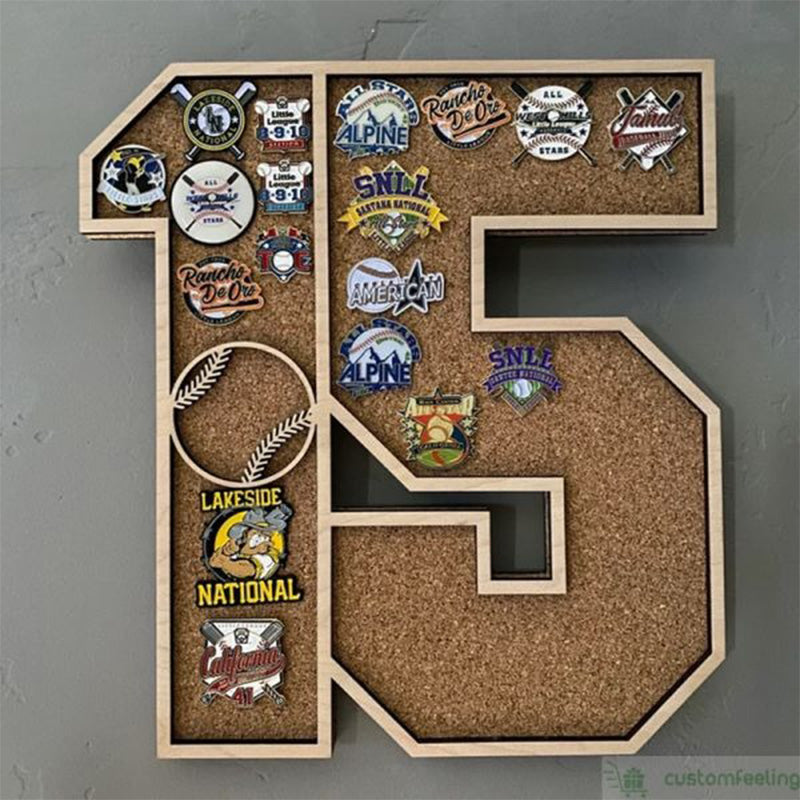 Sports Numbers Photos, Pins Cork Board Logo Team Awards Display Board
