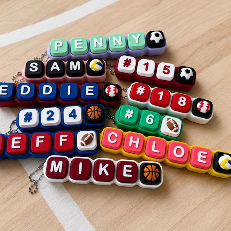 Name Clicker Fidget Keychain- Clicky or Silent!| Personalized keyboard Clicker FidgetToy