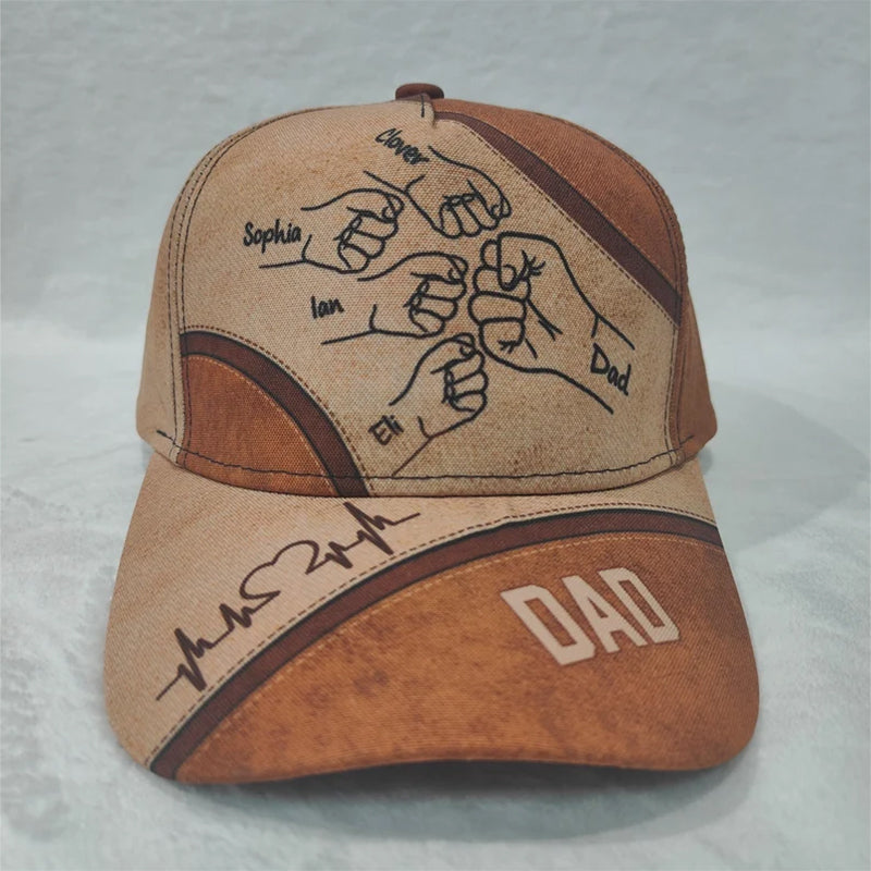 Personalized Fist Bump Daddy Grandpa Classic Cap
