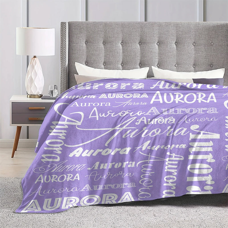 Soft Personalized Flannel Blanket | Custom with Name