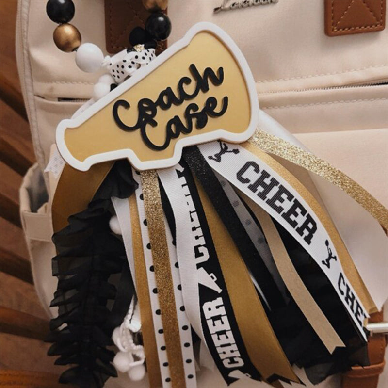 Cheer bogg bag tag, Cheerleader Tassel Charm Sport Duffle bag