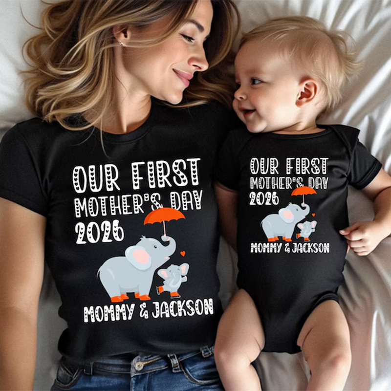 Custom Name Our First Mothers Day 2026 Shirt