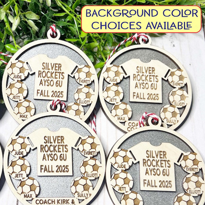 Soccer Team Personalized Ornament, Soccer Player Gift