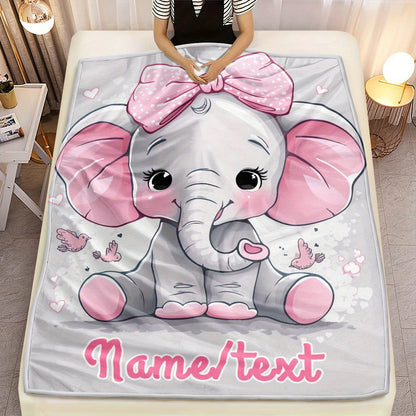 Customizable Name Elephant Blanket