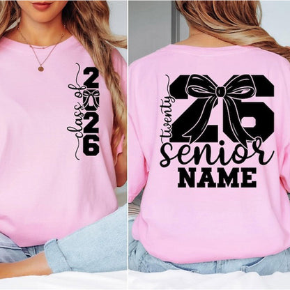 Comfort Colors Senior 2026 Custom Name Shirt Graduation Gift