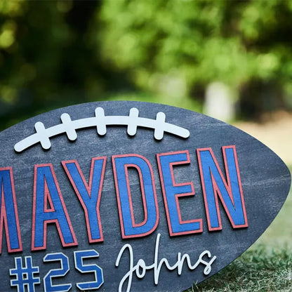 Football Name Sign, Personalized Nursery Wall Decor