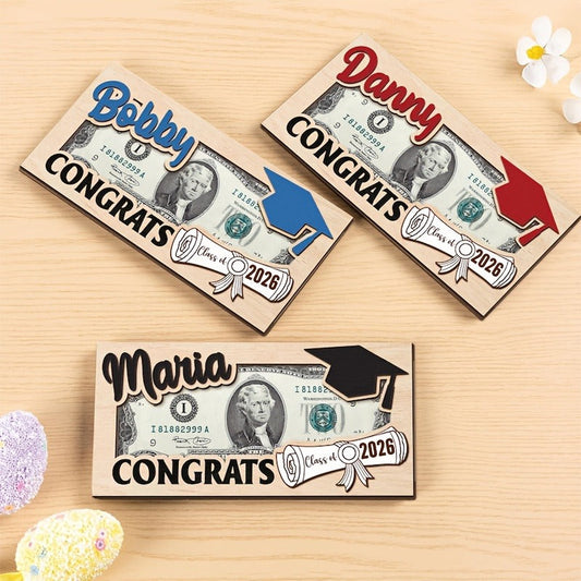 Personalized Graduation 2026 Money Holder Gift | Custom Gift for Grad Student