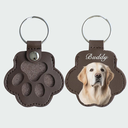 Personalized Pet Photo Keychain: Custom Dog Cat Memorial Fur Keepsake