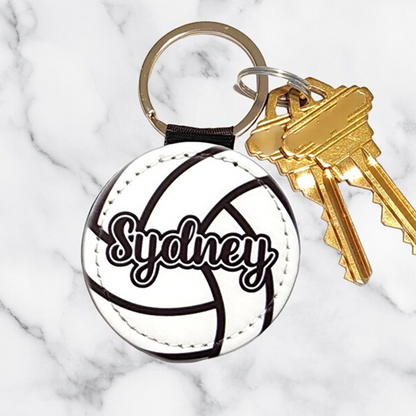 Personalized Custom Name Sports Key Chain,  Sports Team Number Key Chain