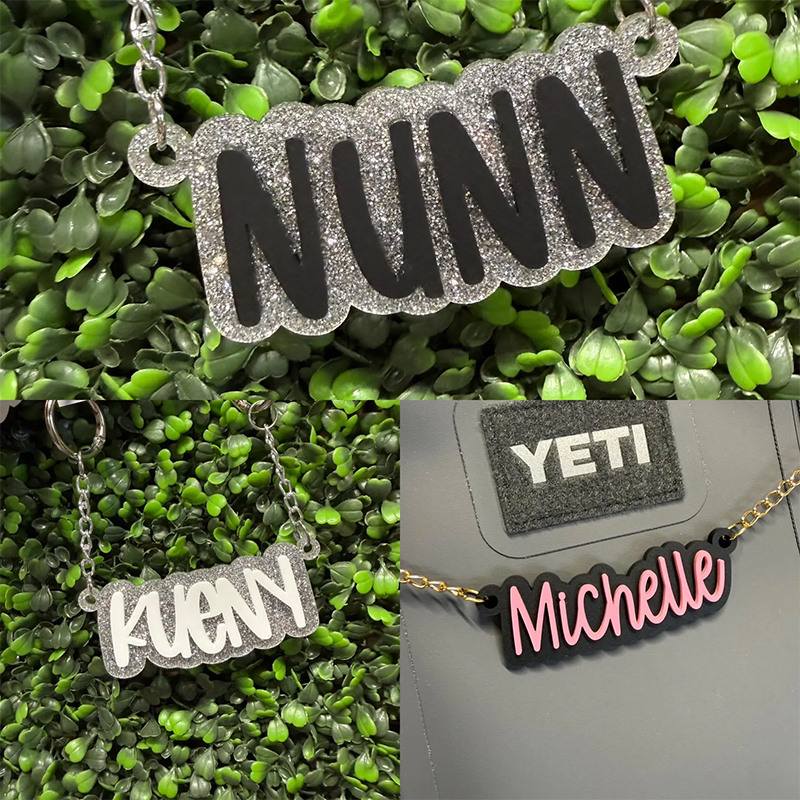 Custom Name Chain for Camino Bag, Acrylic Bag Charm, Personalized Tote Tag