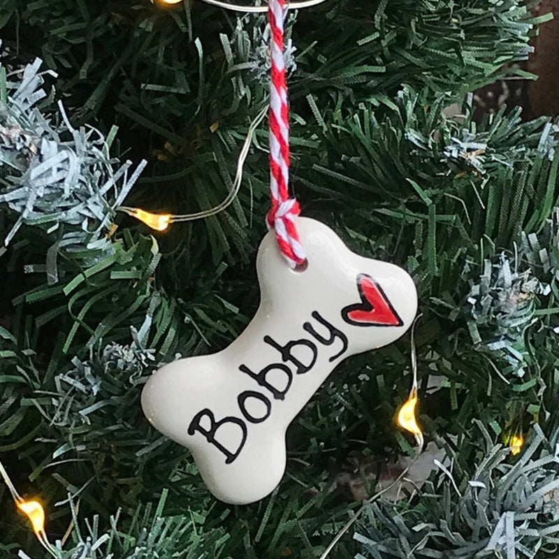 Dog Christmas decoration, personalised Christmas decoration