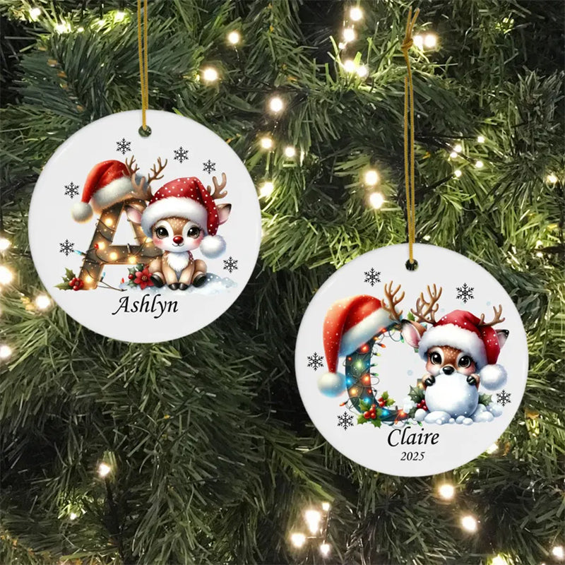 Christmas Ornaments Personalized Reindeer Name ornament