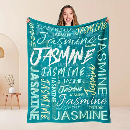 Personalized Custom Name Blanket - Contemporary Design