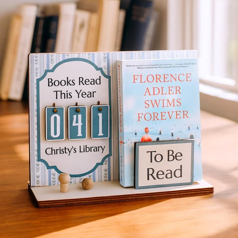 Personalized Book Holder - Book Tracker, Books Read This Year Counter
