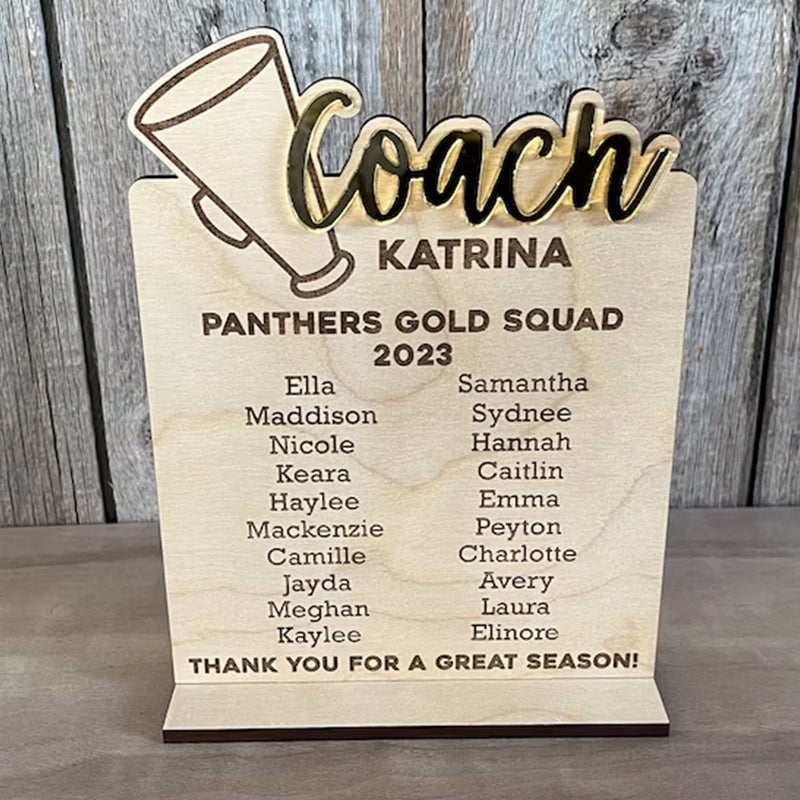 End of Season Coaches Gift, Personalized Coaches Plaque
