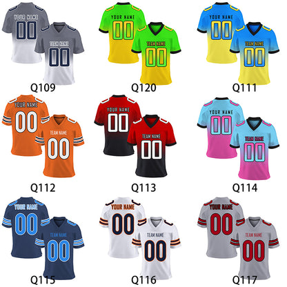 Personalized American Football Jersey, Custom Name Number Matching Team Jersey