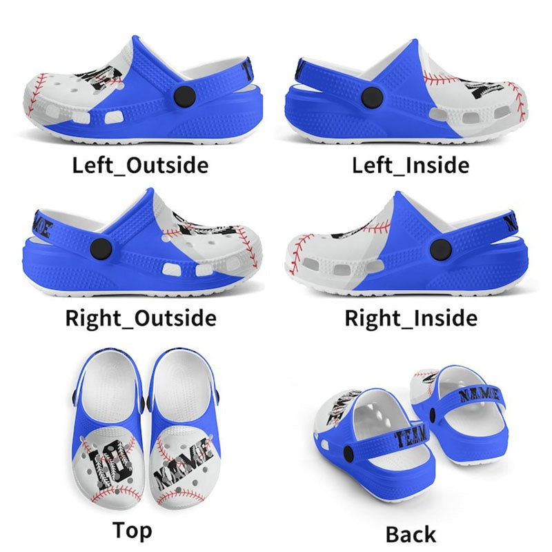Custom Slides Personalized Baseball Clogs, Baseball Slides, Custom Slides, Gift for Baseball Player