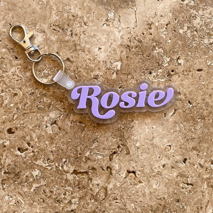 Acrylic Name Tag Personalised Keychain