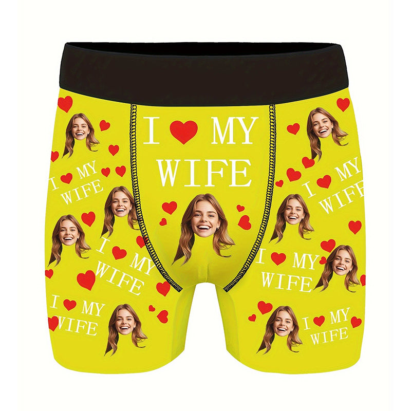 Customized Boxers with Images, Personalized Face Photo Boxers