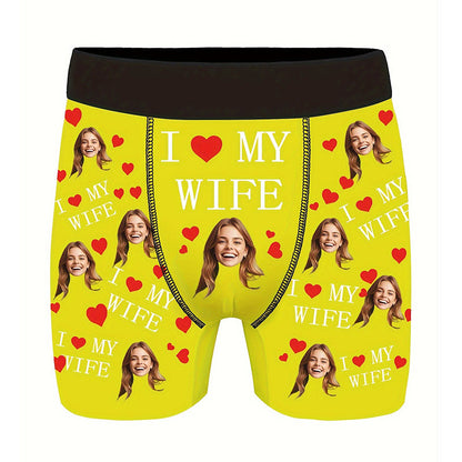 Customized Boxers with Images, Personalized Face Photo Boxers